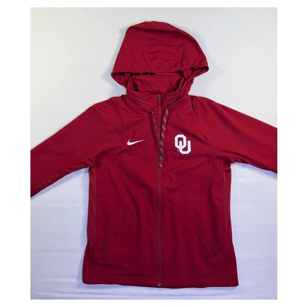 Oklahoma Sooners Nike Dri-FIT Full Zip Jacket Crimson Red Women's Small Logo